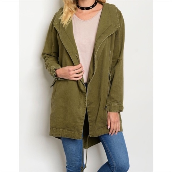 Army Green Utility Jacket - Picture 4 of 5